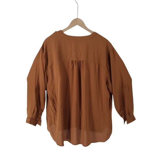 Covington woman blouse button up beige Size 3x Work wear Career Church Casual - Picture 2 of 9